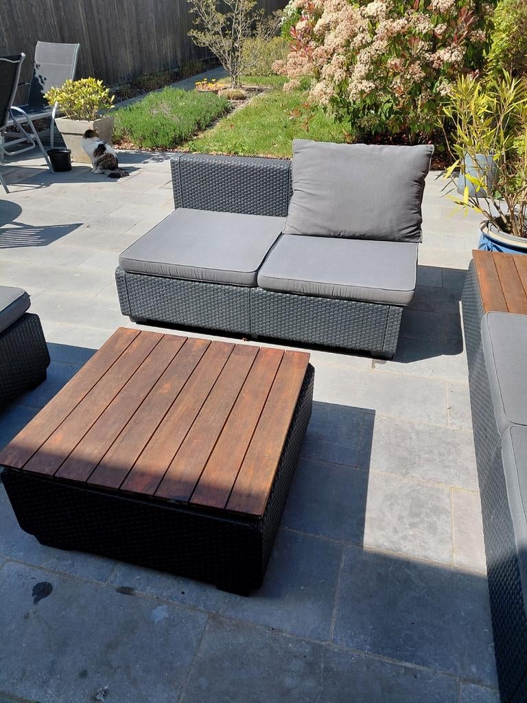 Tuinset met kussens, Tuin en Terras, Ophalen, Kunststof, Tuinset