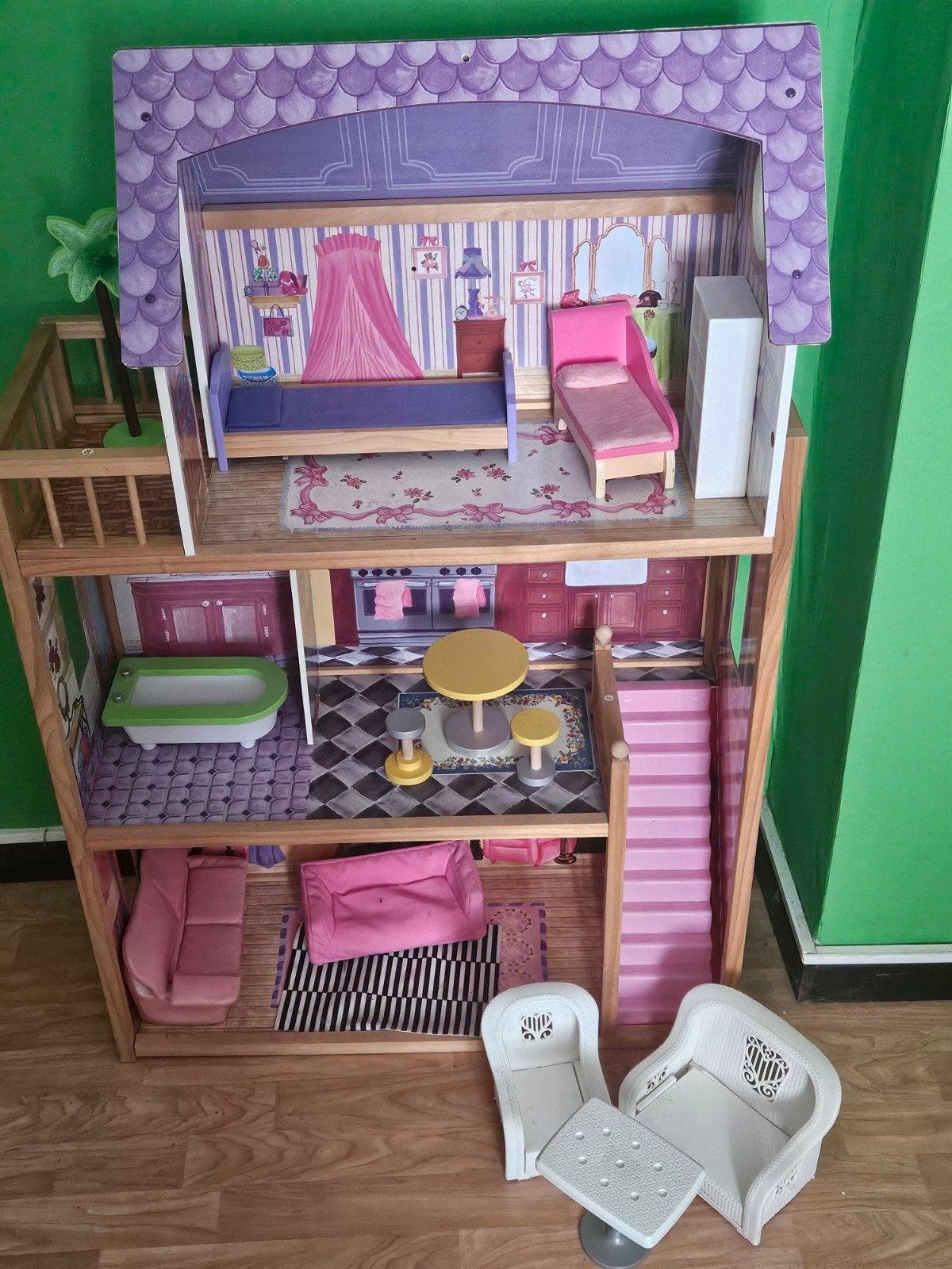 houten poppenhuis, Kinderen en Baby's, Speelgoed | Poppenhuizen, Ophalen, Poppenhuis