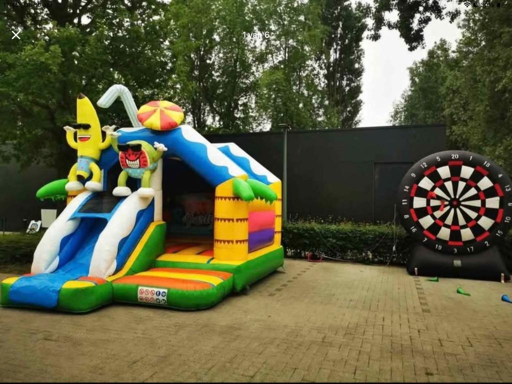 Springkasteel Banaan te huur , grote spelen, Enlèvement, Comme neuf