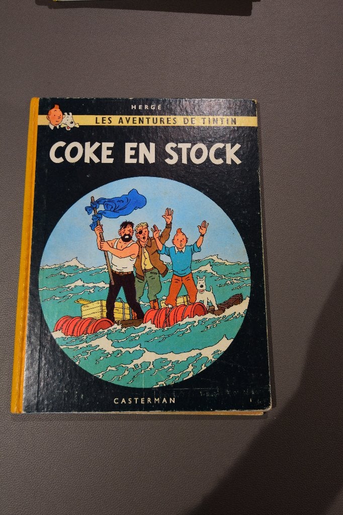 Tintin - Coke en Stock - EO Belge 1958 (Dos toilé orange), Livres, Enlèvement ou Envoi, Utilisé, HERGE
