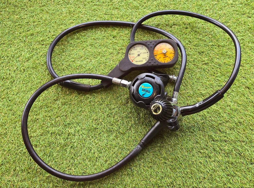 Spiro Ranger regelaar + dieptemeterconsole en drukmeter, Watersport en Boten, Duiken, Ophalen of Verzenden