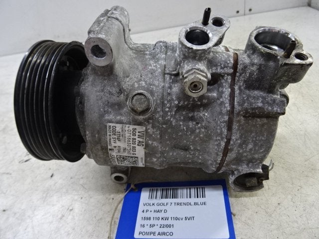 COMPRESSEUR CLIMATISATION Golf VII (AUA) (5Q0820803G), Utilisé, Volkswagen