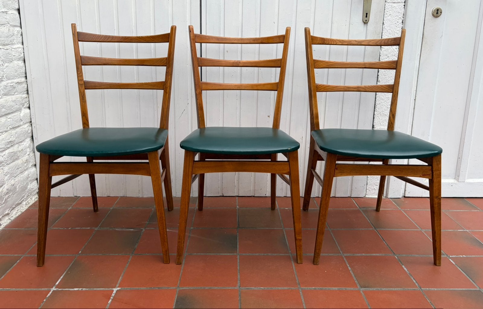 3 chaises scandinave vintage, Enlèvement, Utilisé, Bois, Une