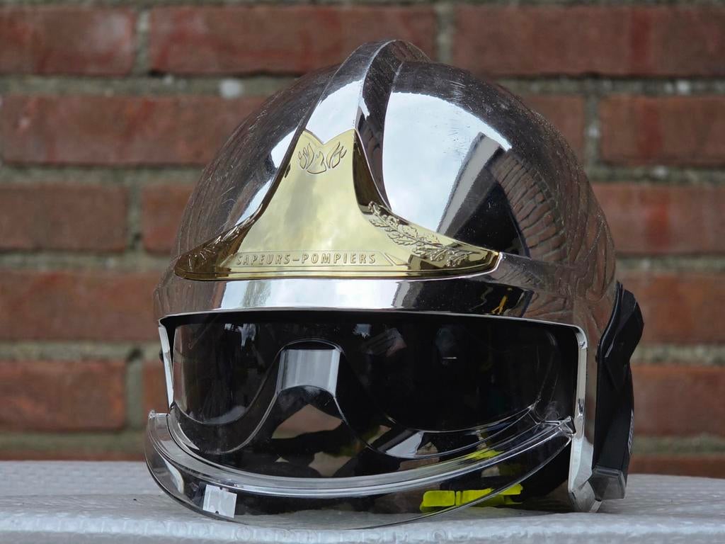 Brandweerhelm brandweer MSA F1xF Frankrijk casque pompier, Ophalen of Verzenden