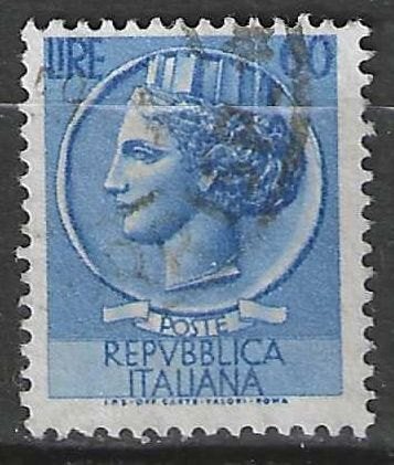 Italie 1955/1960 - Yvert 718 - Pièce Syracuse - 60 l. (ST), Timbres & Monnaies, Timbres | Europe | Italie, Affranchi, Envoi