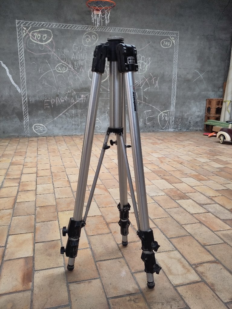 statief Manfrotto videocamera met bolkop, Ophalen, Gebruikt, Driepoot, Manfrotto