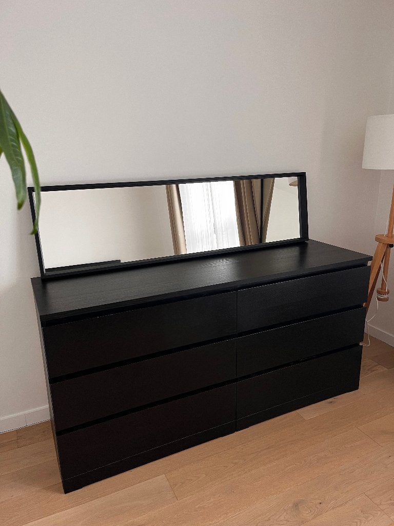 Commode IKEA noir, Maison & Meubles, Armoires | Commodes, 25 à 50 cm, 5 tiroirs ou plus, Moins de 100 cm, 150 à 200 cm