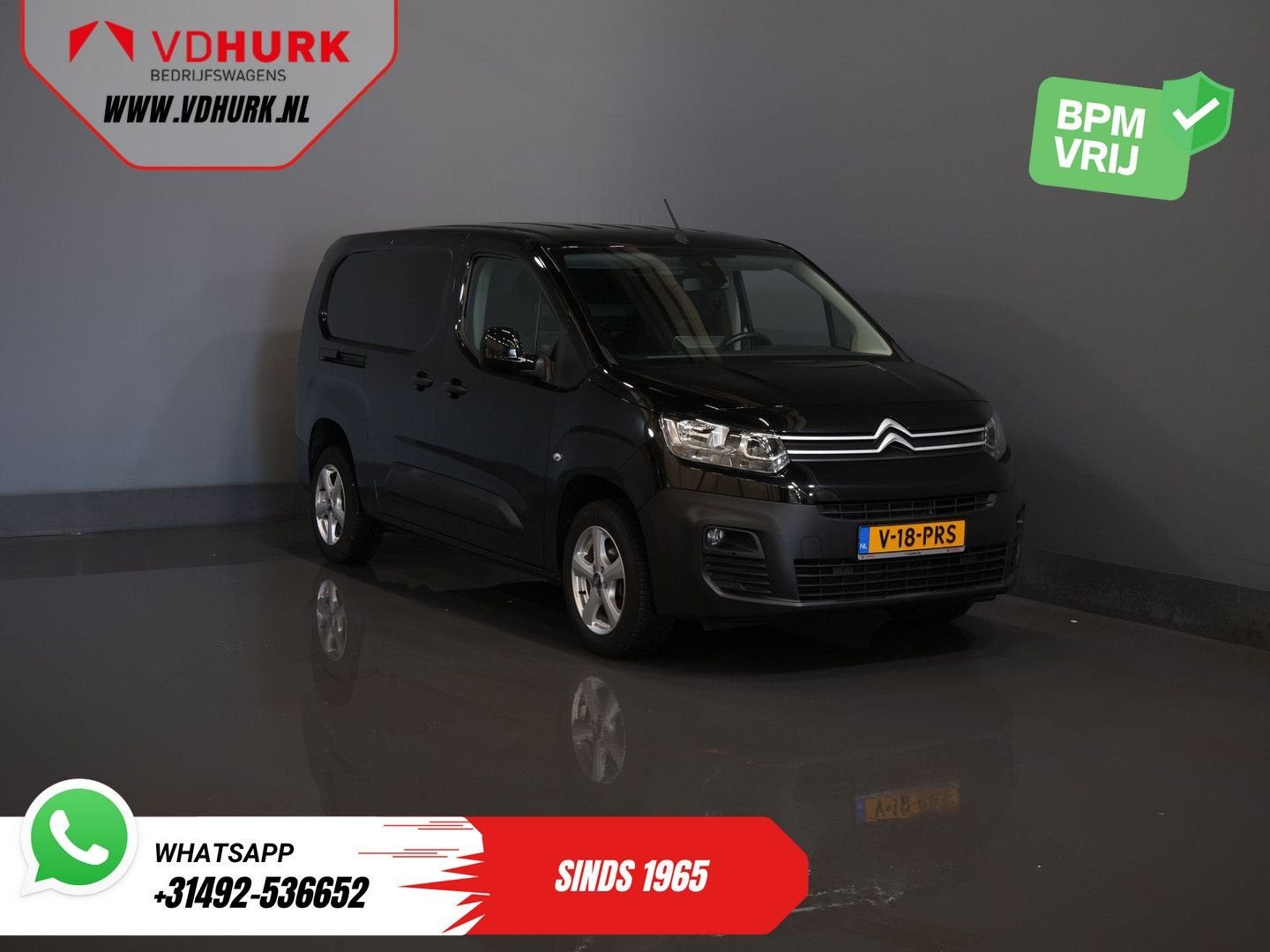Citroën Berlingo 1.5 HDi 130 pk Aut. L2 3 Pers./ Carplay/ Cl, Auto's, Bestelwagens en Lichte vracht, Automaat, Citroën, Zwart