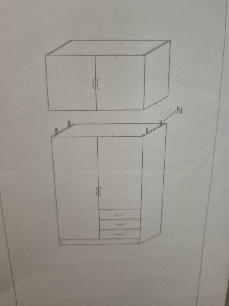 Garde robe, Utilisé, 50 à 100 cm, Autres essences de bois, 150 à 200 cm