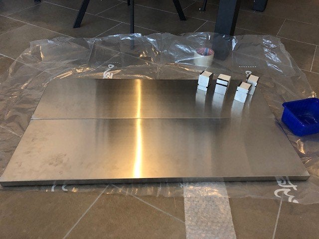 2 schabjes / wandplank Duraline, inox look, Enlèvement, Utilisé