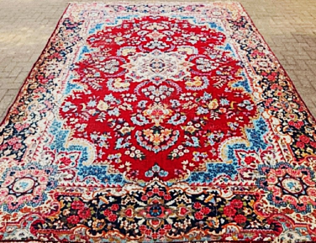 Groot Antiek handgeknoopt tapijt (Kirman) Uit Perzië/Iran, Ophalen