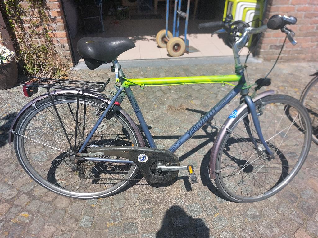 Herenfiets, Gebruikt, Velgrem, Versnellingen, 65 cm of meer