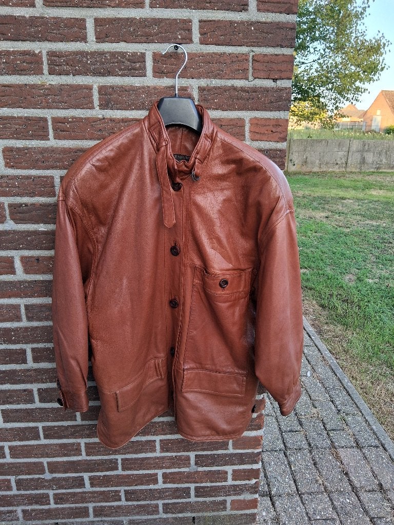 Heren leer jas Nahka Atelier Mt52/L, Motoren, Heren, Nahka Atelier, Jas | leer, Ophalen of Verzenden