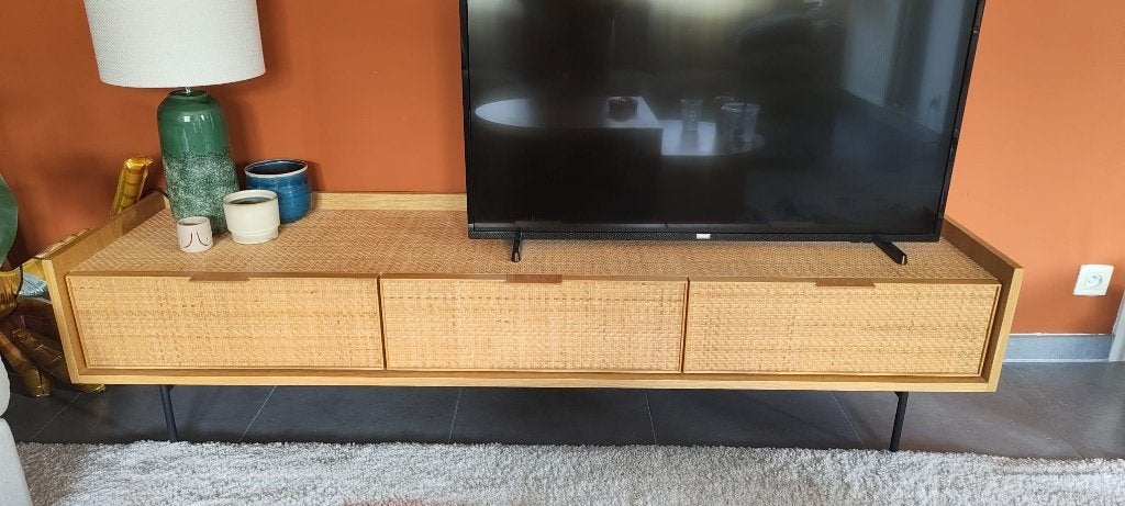 Prachtig design tv-meubel, Neuf, 25 à 50 cm, Moins de 100 cm, Chêne
