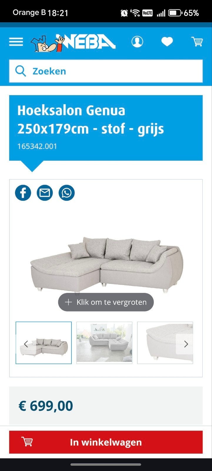 Hoeksalon, Huis en Inrichting, Zetels | Complete zithoeken, Ophalen