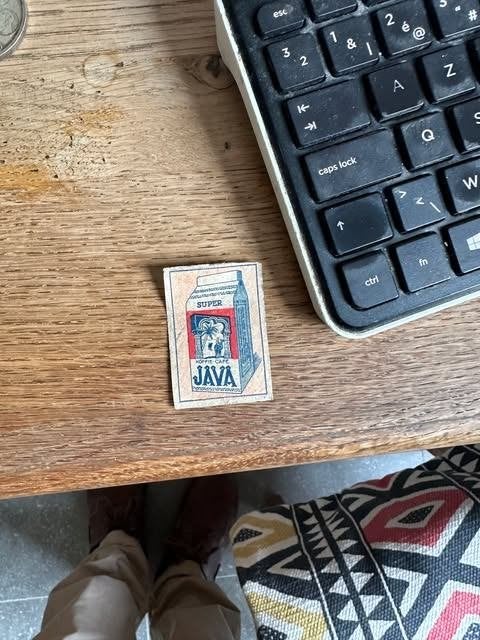 étiquette Matchbox Super Java Coffee, Boîtes ou marques d'allumettes, Enlèvement ou Envoi, Java, Utilisé