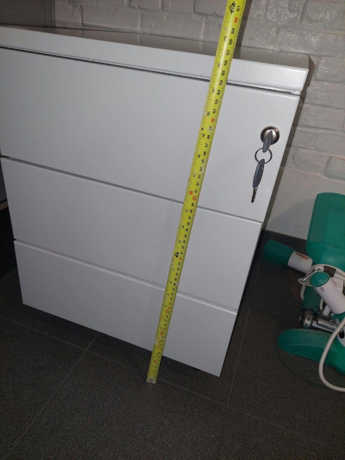Metalen bureauladekast met slot en sleutel, Ophalen, Minder dan 50 cm, Nieuw, 3 of 4 laden