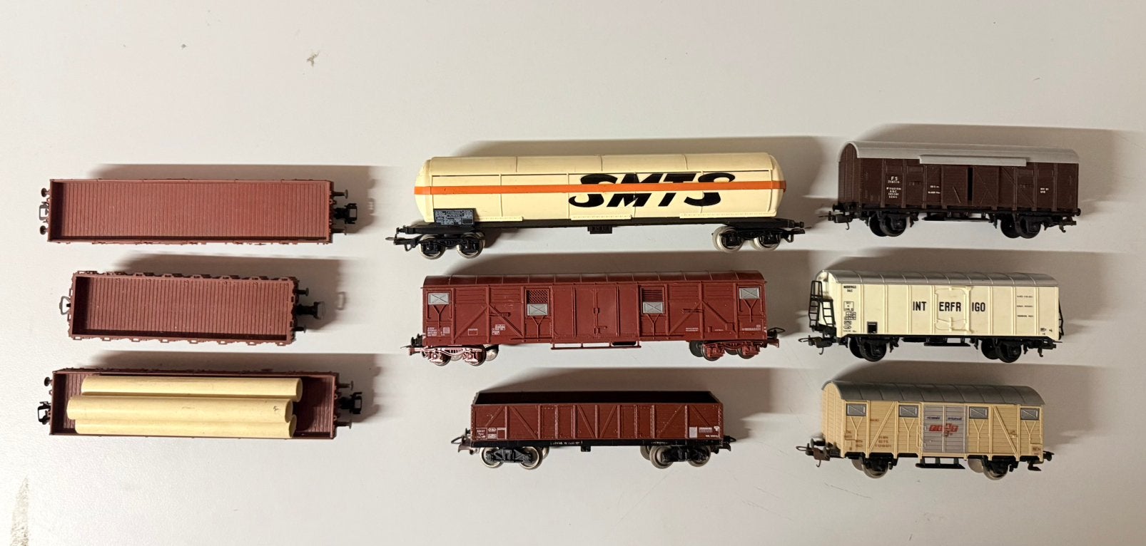 9 goederenwagons Roco, Jouef, Lima, Ophalen of Verzenden, Gebruikt, Wagon, Jouef