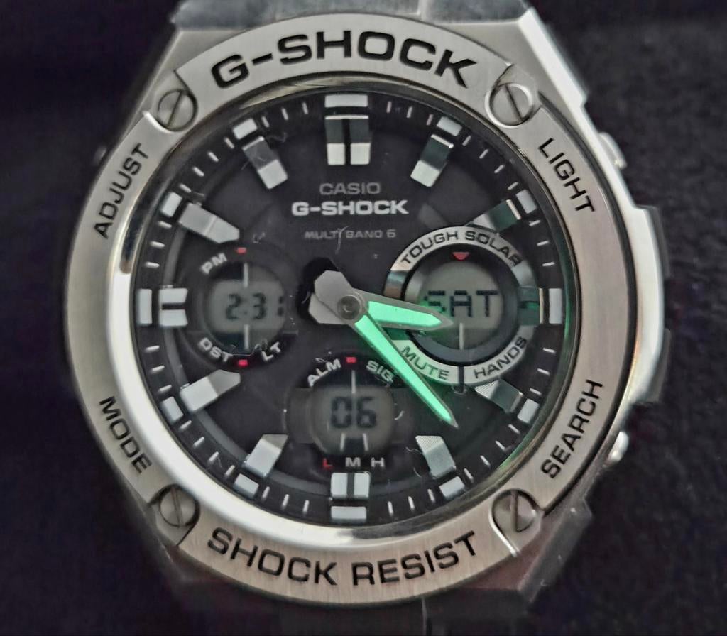 G-SHOCK SHOCK RESIST SOLAR ENERGY, Handtassen en Accessoires, Horloges | Heren, Casio, Staal, Staal, Ophalen