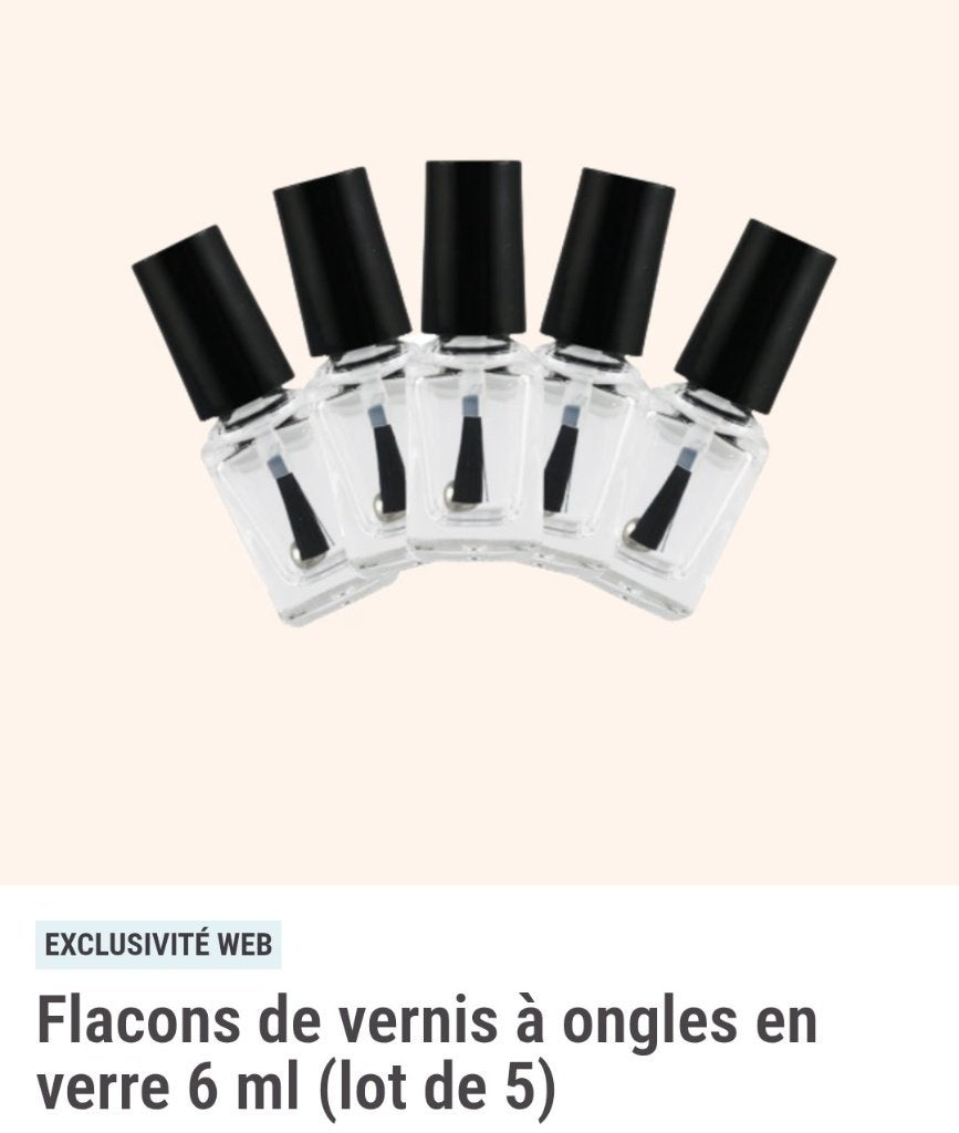 Flacons verre pour vernis, Neuf, Mains et Ongles, Enlèvement, Accessoires