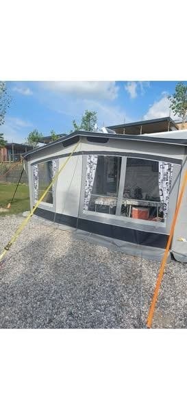 DWT Voortent Maat 12 + Schuifluifel, Caravans en Kamperen, Voortenten en Luifels, Zo goed als nieuw, Overige merken, Ophalen