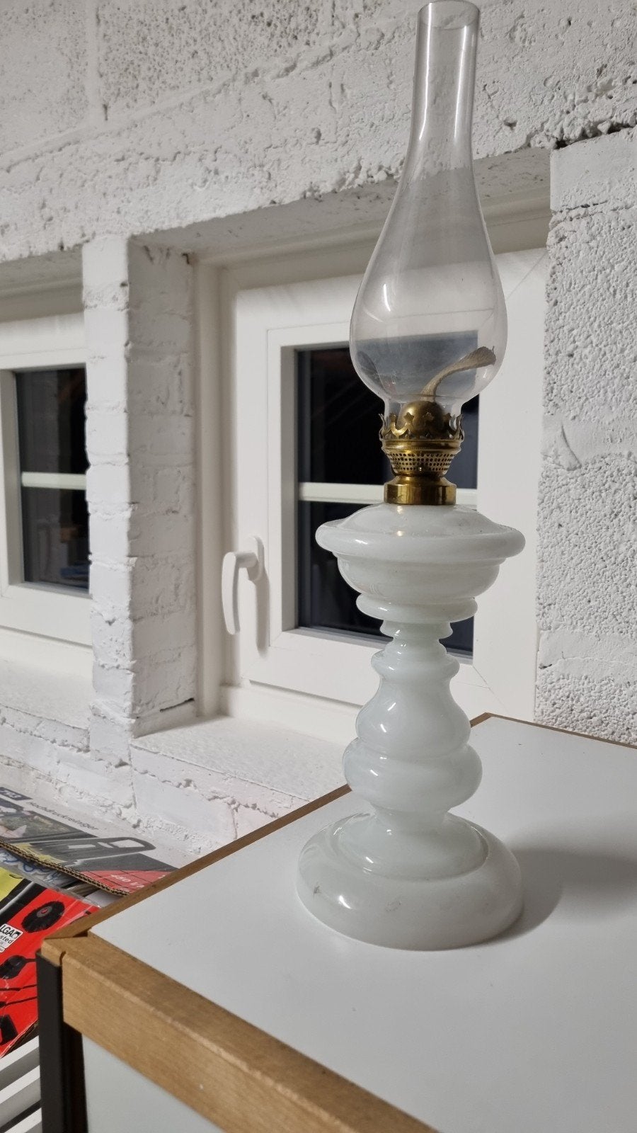 ́lampe a pétrole   en opaline, Enlèvement