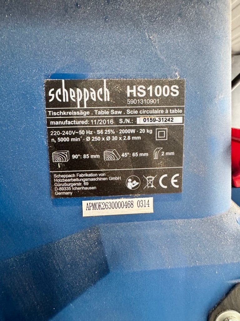 tafelzaag, Enlèvement, Autres types, 1200 watts ou plus, Scheppach