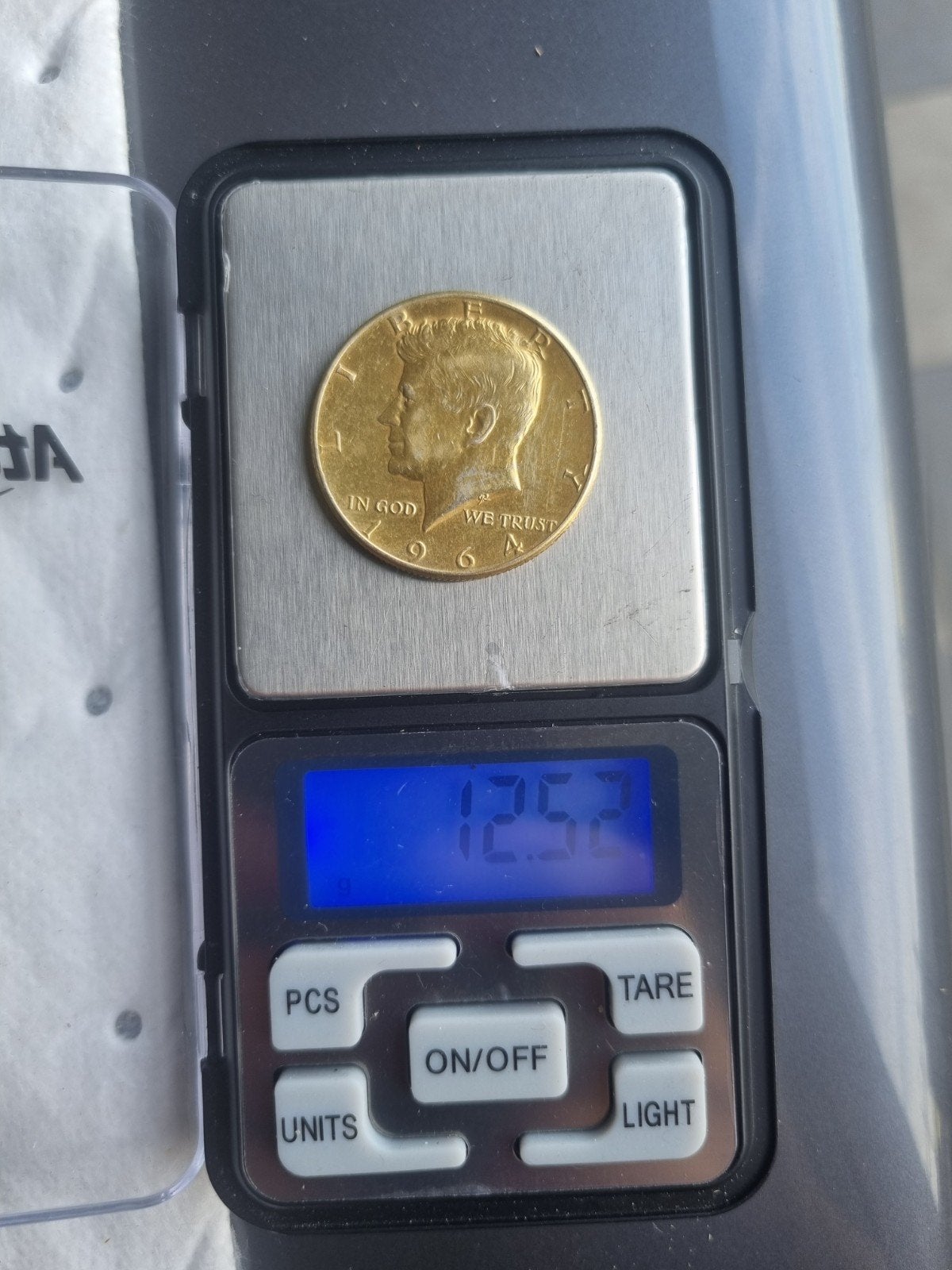 Vergulde half dollar 1964, Postzegels en Munten, Ophalen, Noord-Amerika, Losse munt, Zilver