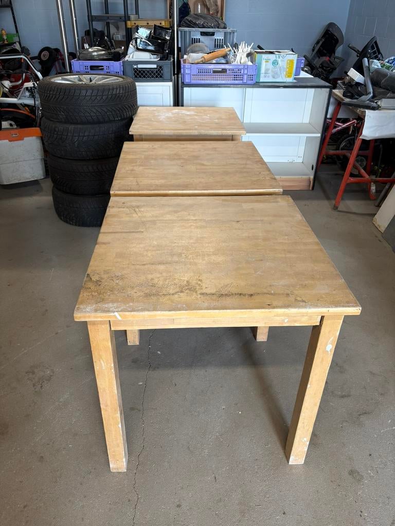 Houten tafel van IKEA 4 stuks, Huis en Inrichting, Tafels | Eettafels, Ophalen, Gebruikt, Vierkant