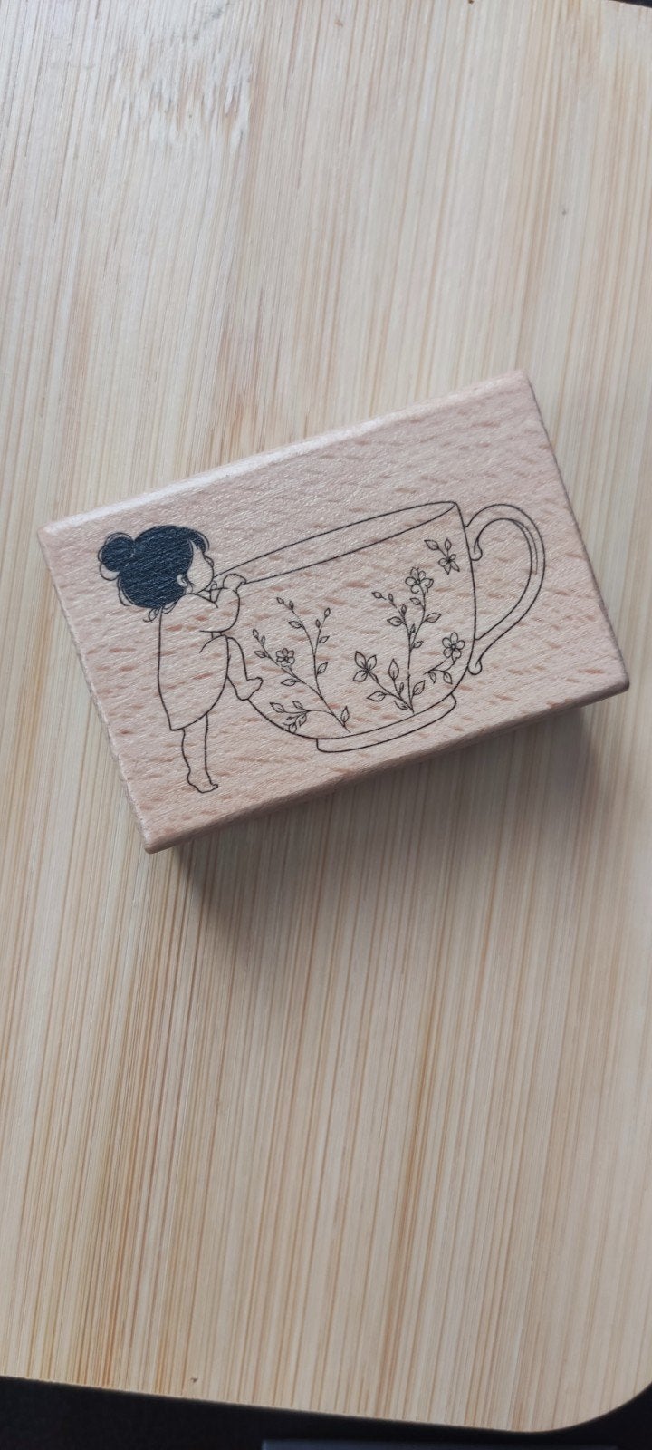 tampon en bois style japonais kawaii, Enlèvement ou Envoi, Neuf, Estampe en bois