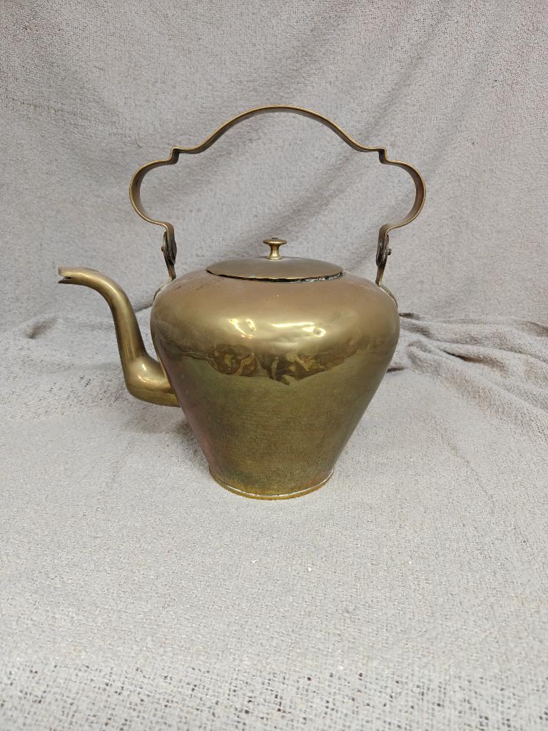 Antieke messing waterketel — prachtig decoratiestuk, Ophalen of Verzenden, Koper