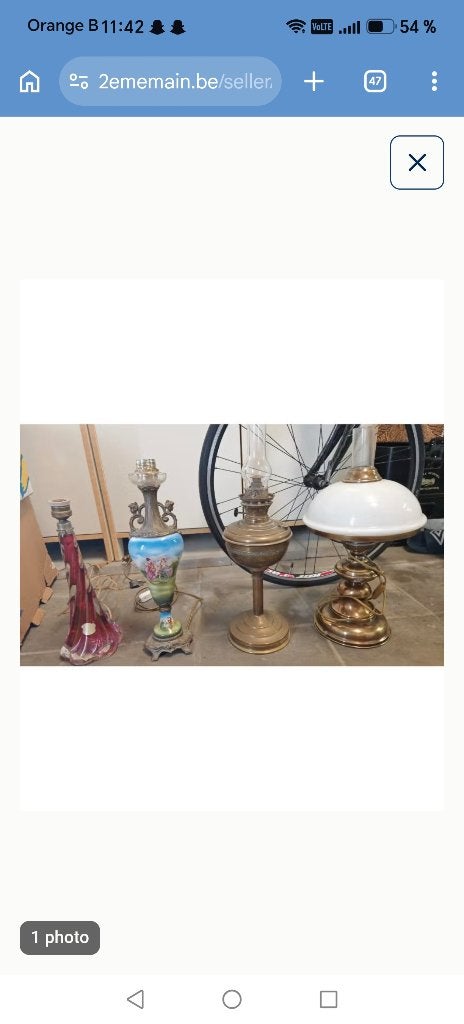 Lampe vintage, Antiquités & Art, Enlèvement