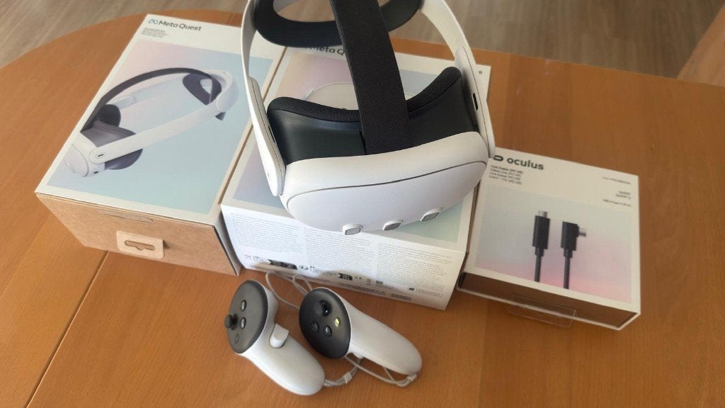 Quest 3 128gb + Elite Strap + Link cable PC VR, Consoles de jeu & Jeux vidéo, Enlèvement, Comme neuf, Lunettes VR, PC