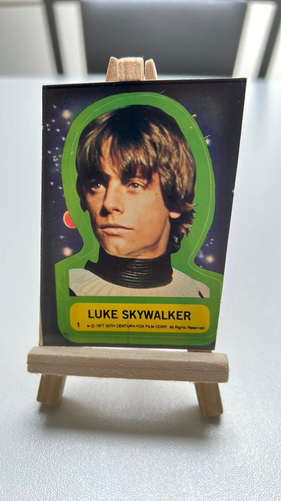 Autocollant Star Wars n 1 de Luke Skywalker, 1977, Enlèvement ou Envoi, Utilisé