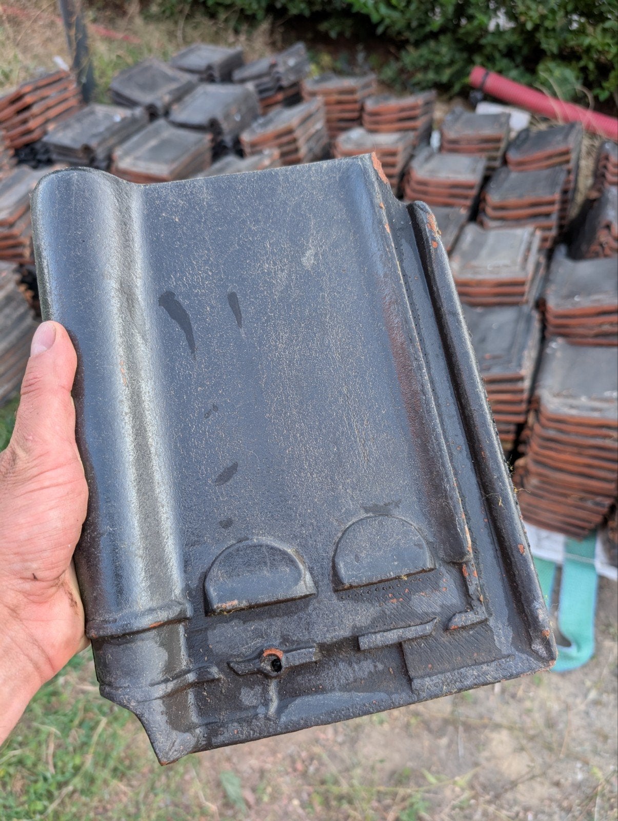 Pannen pottelberg 29x22 zwart, Doe-het-zelf en Bouw, Dakpannen en Dakbedekking, Ophalen, Zwart