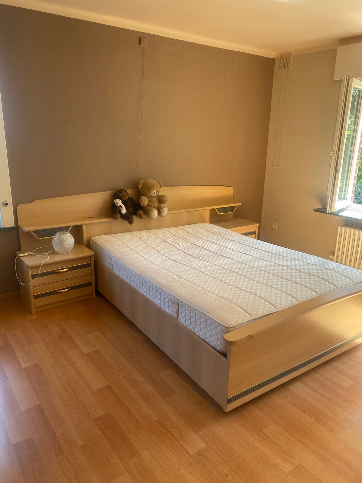 Mooie volledige slaapkamer 160, Maison & Meubles, Enlèvement, Utilisé, Deux personnes, Modern