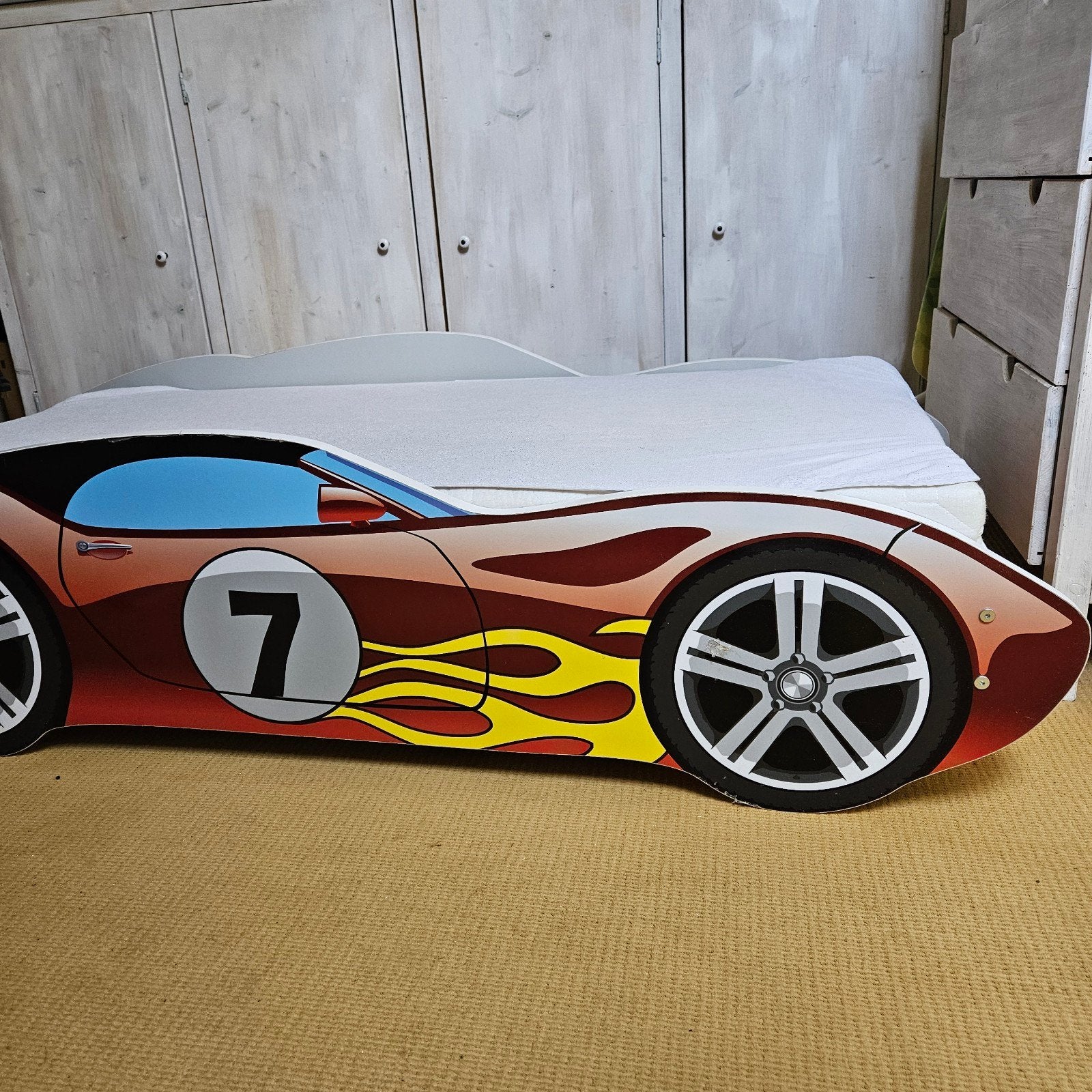kinderbed raceauto met matras, Ophalen, Matras