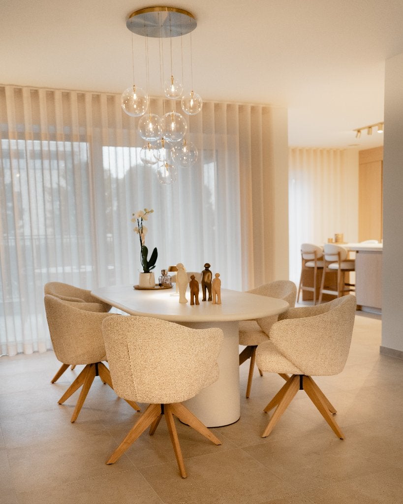 Mortex tafel - Deens ovaal L220x100cm, Ophalen, 200 cm of meer, 50 tot 100 cm, Zo goed als nieuw