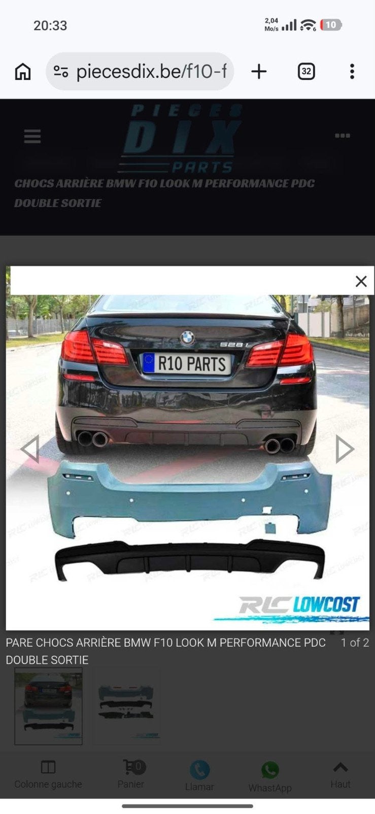 pare-choc M BMW, Autos : Pièces & Accessoires, Enlèvement, BMW