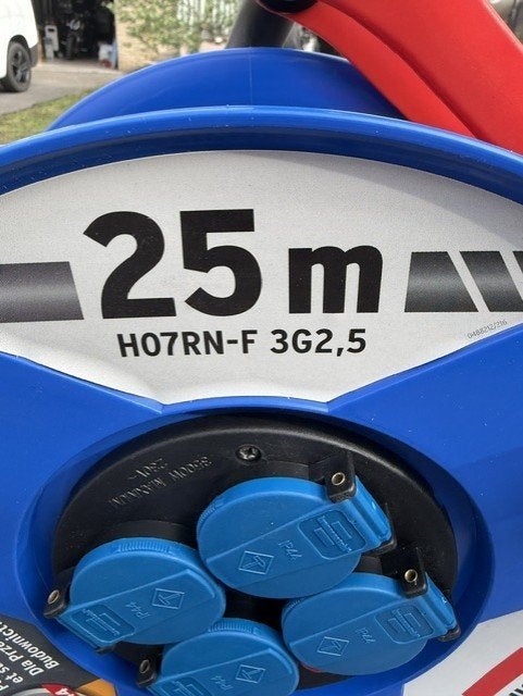 KABELHASPEL 25 M  3x2.5, Ophalen, Nieuw, Kabelhaspel