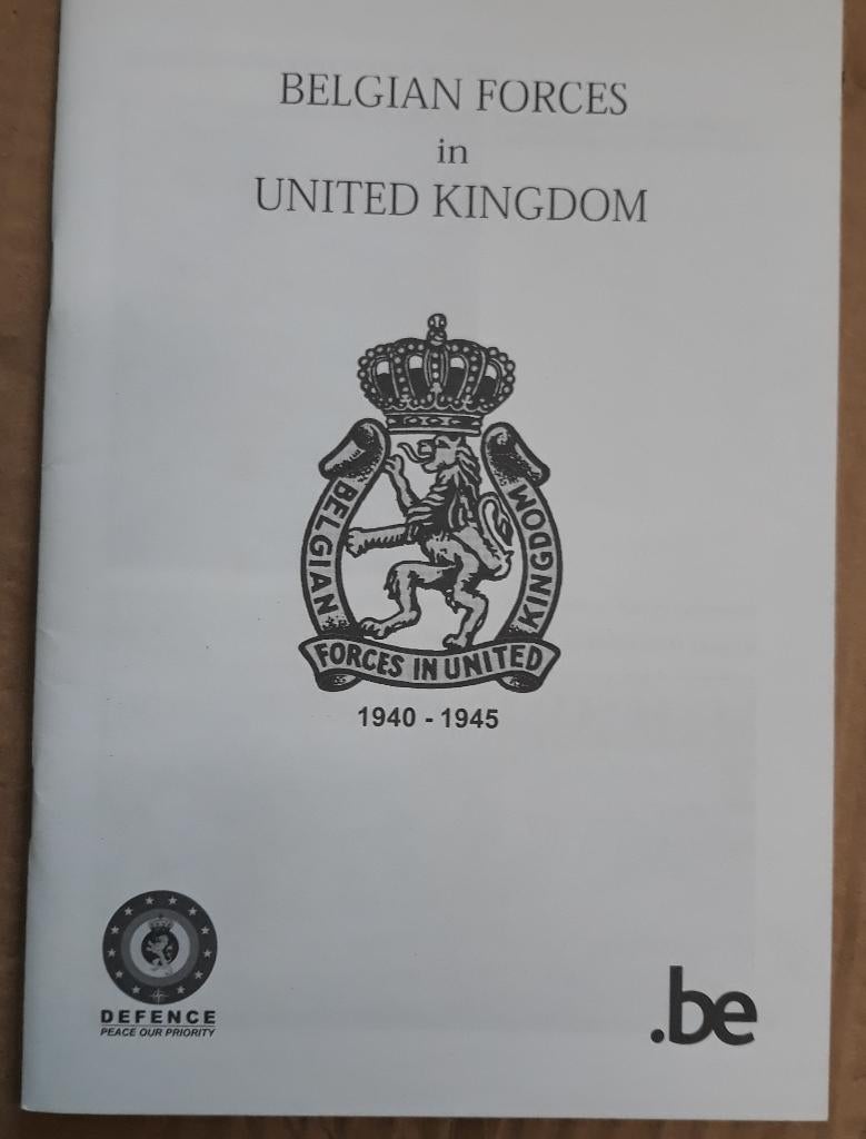 Brochure « Les forces belges au Royaume-Uni, 1940-1945 », Enlèvement ou Envoi, Livre ou Revue