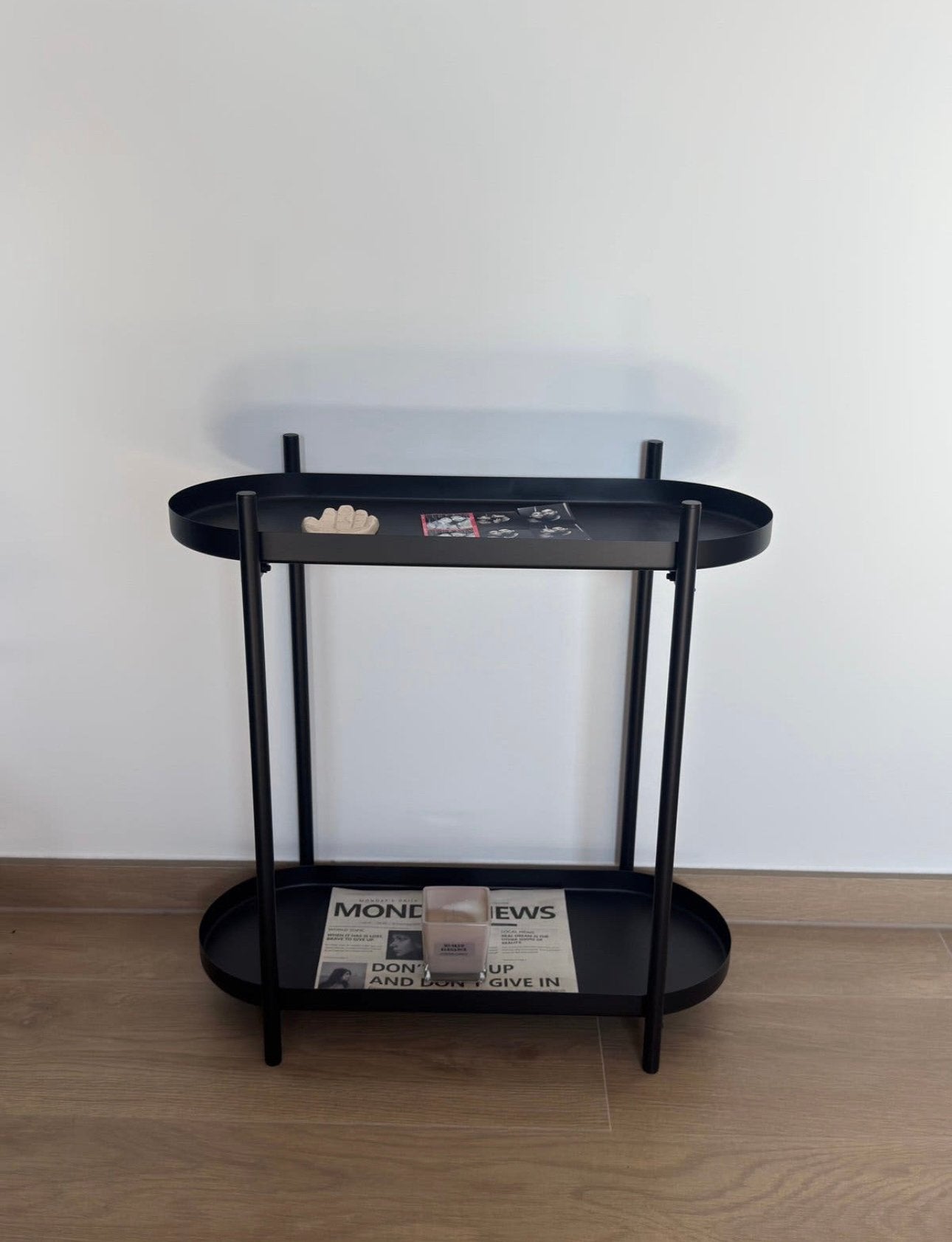 Bijzettafel zwart, Ophalen, Zo goed als nieuw