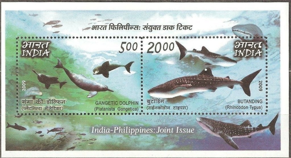 INDIA 2009 Dolfijn – Haai Blokje, Michel: B-75, Postfris., Verzenden, Postfris, Dier of Natuur
