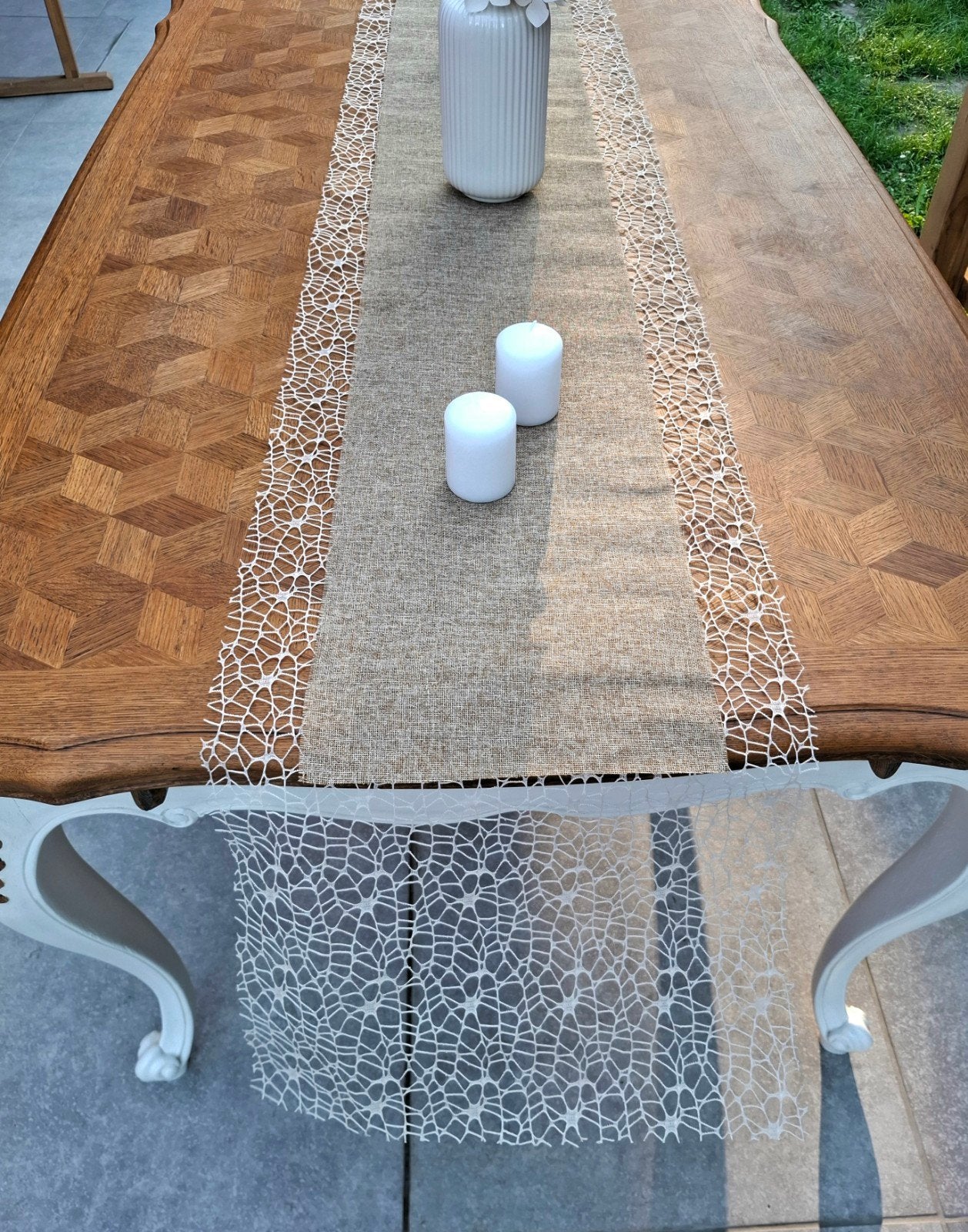 Table ancienne extensible (CHÊNE marqueté) – 12 pers, Antiek en Kunst, Ophalen