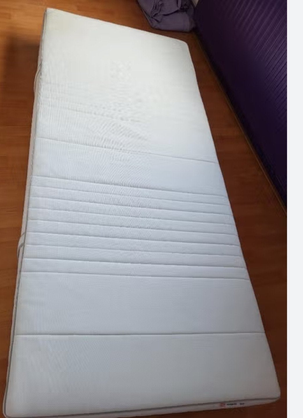 Enkel bed gestoffeerd grijs
Goede Traagschuim matras 90x200, Ophalen, Matras