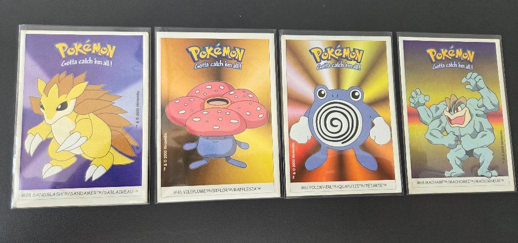 Lot d'autocollants Pokémon (2000/2001)— Holo Totodile inclus, Enlèvement ou Envoi, Comme neuf, Plusieurs cartes, Foil