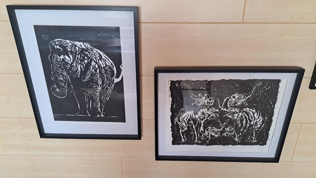 Tekening olifant, Maison & Meubles, Accessoires pour la Maison | Cadres, Enlèvement