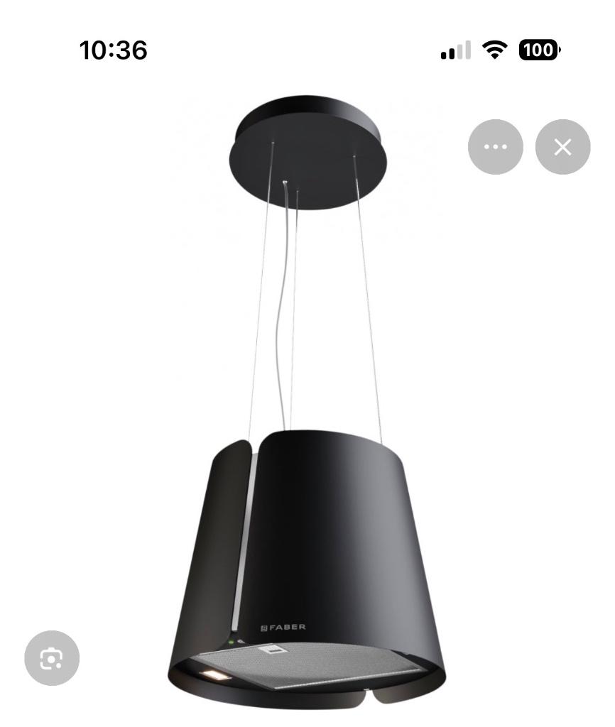Hotte îlot Faber noir, Electroménager, Hottes, Neuf, Autoportant, 600 à 800 m³/h, Recyclage, Enlèvement