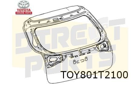 Toyota Yaris Cross achterklep (8/21-) (te spuiten) Origineel, Neuf, Arrière, -, Haillon arrière