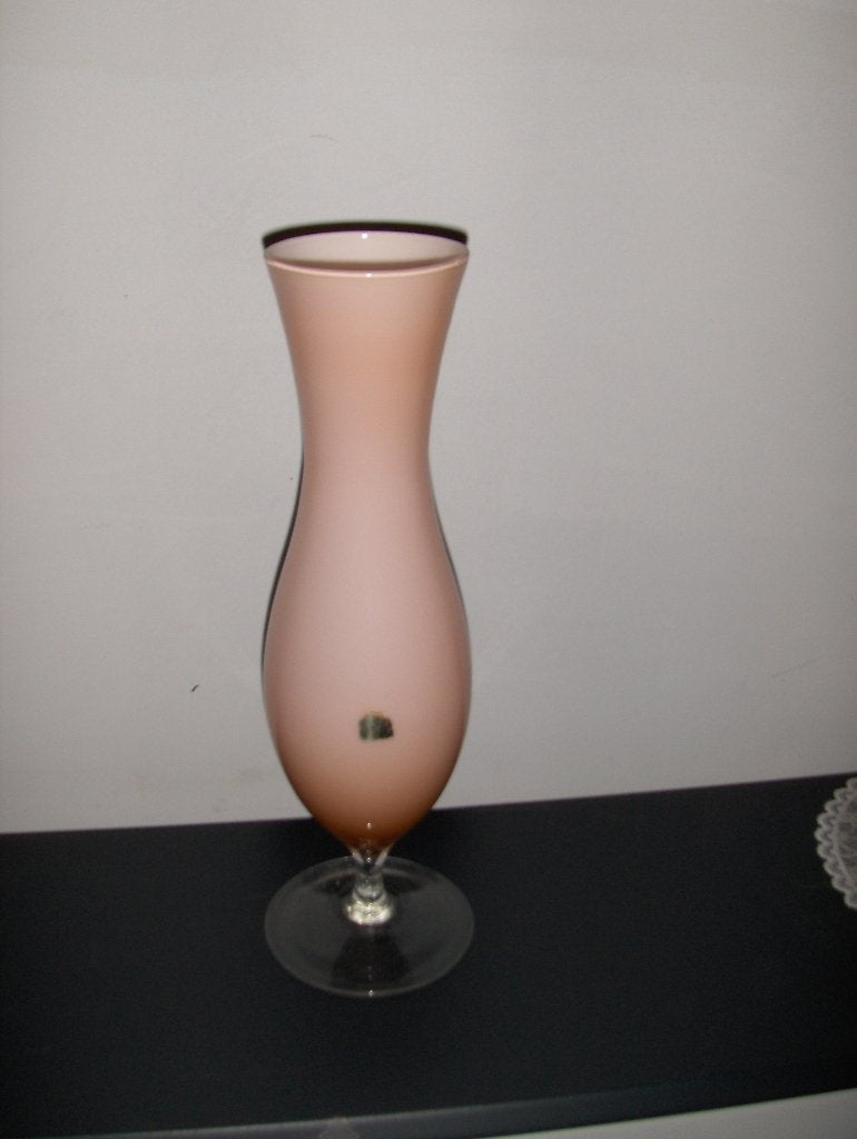 Vase en opaline italienne rose année 60., Enlèvement